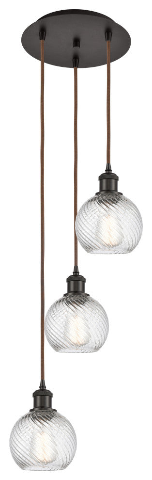 Innovations 113B-3P-OB-G1214-6 3 Light Multi-Pendant, Oil Rubbed Bronze
