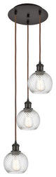 Innovations 113B-3P-OB-G1214-6 3 Light Multi-Pendant, Oil Rubbed Bronze