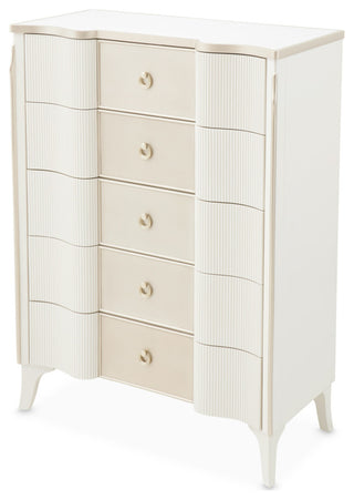 La Marisia 5-Drawer Chest, Creamy Pearl
