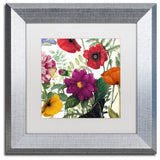 Color Bakery 'Printemps III' Matted Framed Art, Silver Frame, White Mat, 11x11