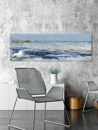 "Ultimate Blue Waves" Painting Print on Wrapped Canvas, 30"x10"