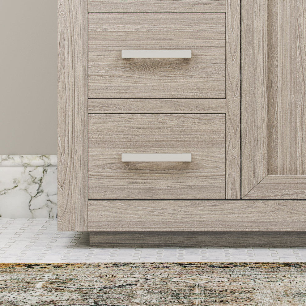 The Wyatt Bathroom Vanity, Antique Gray Oak, 48", Single Sink, Freestanding