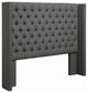 Coaster Bancroft Upholstered Fabric Eastern King Headboard in Gray