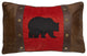 Bear and Rivets Rustic Cabin Throw Pillow, Insert Included, 18"x24"