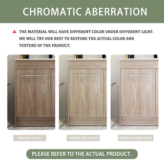 48 Inch Plywood Freestanding Bathroom Vanity With Resin Sink and Two Shelves