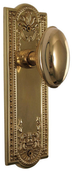 Nostalgic Passage-Meadows Plate-Homestead Knob-Unlacquered Brass, NW-716980