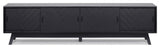 Herringbone TV Stand Low, Black