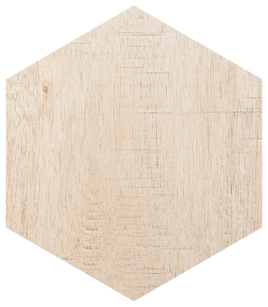 Sawnwood Hex Beige Porcelain Floor and Wall Tile
