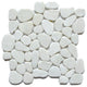 Snow Flake  12x12 Natural Interlocking Pebbles Tiles, 10 Sq. Ft.
