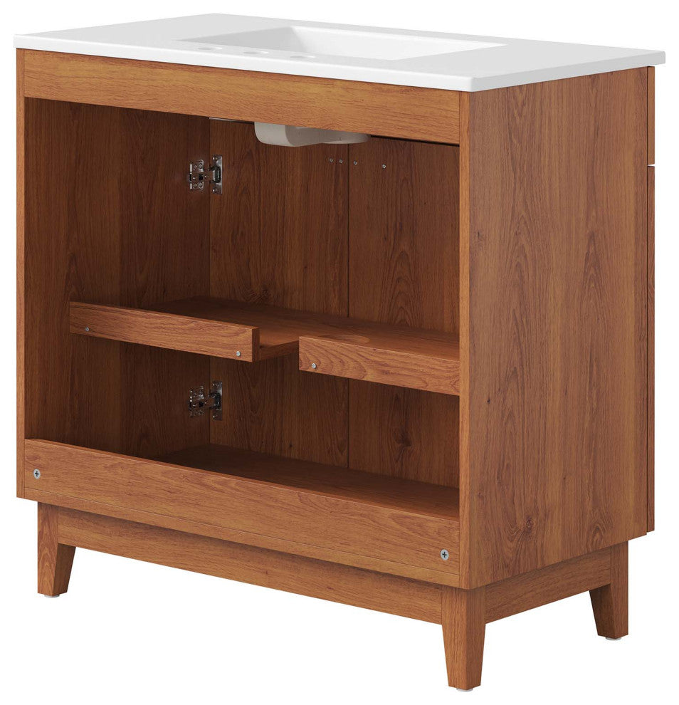 Miles 36" Bathroom Vanity - White Walnut