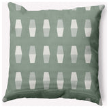 20x20" Bowling Pins Nautical Decorative Indoor Pillow, Sage
