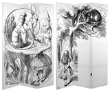 6' Tall Double Sided Alice in Wonderland Canvas Room Divider
