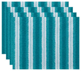 Sea Lines, Stripe Print Placemat, Set of 4, Teal