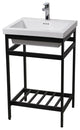 New South Beach 21 Stainless Steel Open Console with Sink Set, Polished