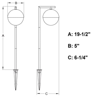 Lisle Low-Voltage Bronze Outdoor Landscape Path Light LED Clear Glass