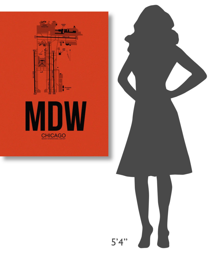 "MDW Chicago Airport Orange" Fine Art Print