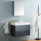 Valencia 30" Dark Slate Gray Wall Hung Vanity Set, Cabinet, Faucet, FFT3811CH