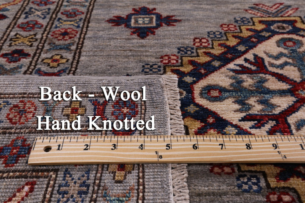 8' 10" X 11' 5" Super Kazak Hand Knotted Wool Rug Q9508