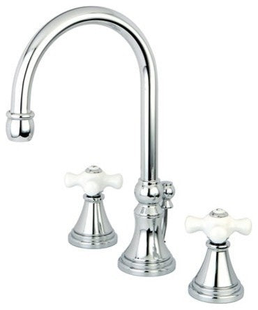 Kingston Brass Widespread Bathroom Faucet, Polished Chrome