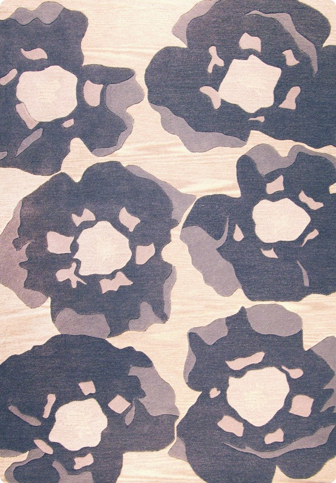 Poppy Rug, Gray, 5''6"x7''10"