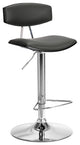 Gray Faux Leather Adjustable Chrome Base Swivel Bar Stool