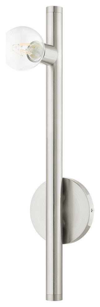 Brushed Nickel Modern, Urban, Scandinavian, Wall Sconce