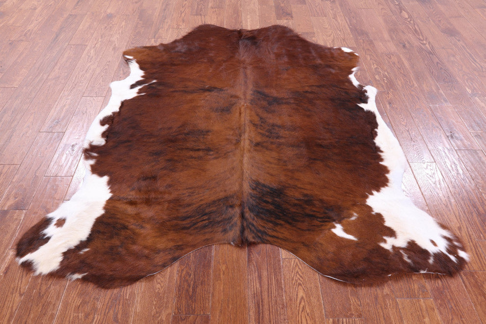 Organic Natural Hair-On Cowhide Area Rug 6' 3" X 5' 7" C2044