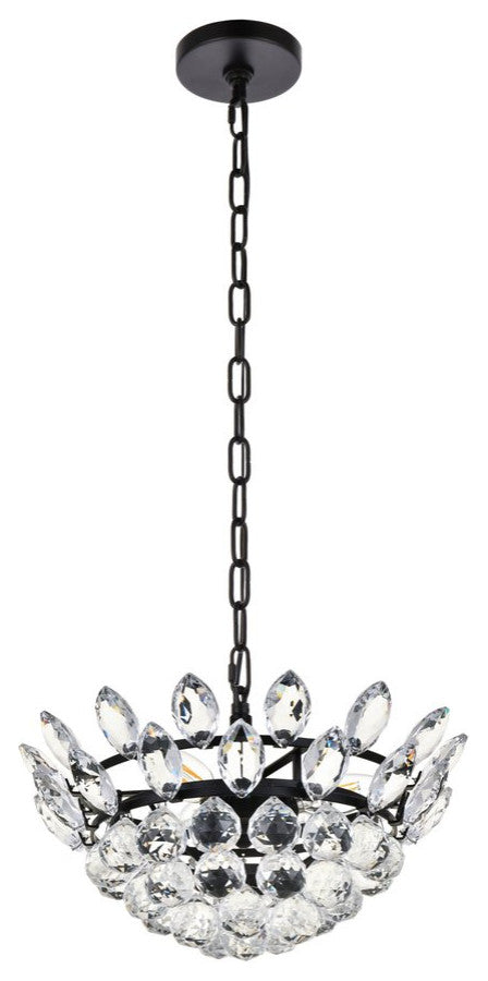 Elegant Lighting Emilia 3-Light Pendant Black