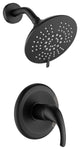 5-Spray High Pressure Shower Set With Rough-in Valve, Matte Black