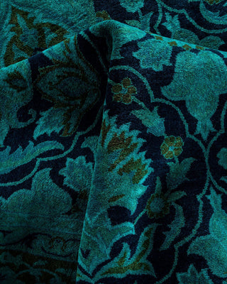 Overdyed, One-of-a-Kind Hand-Knotted Area Rug Blue, 6'2"x8'4"