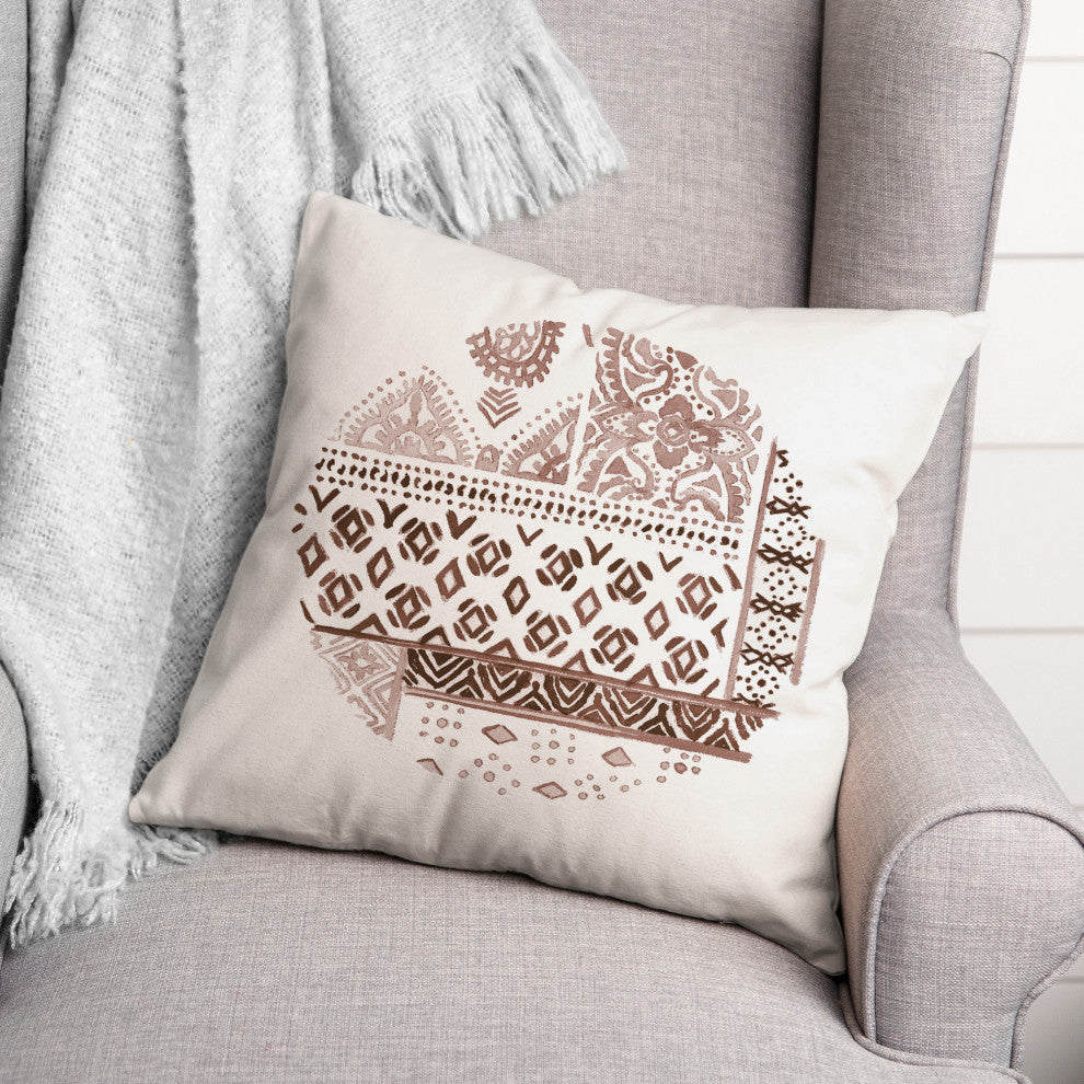 Circle Fall Pattern 5 18"x18" Spun Poly Pillow