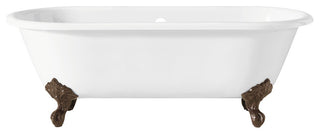 Cheviot Products Regal Cast Iron Bathtub With Continuous Rolled Rim