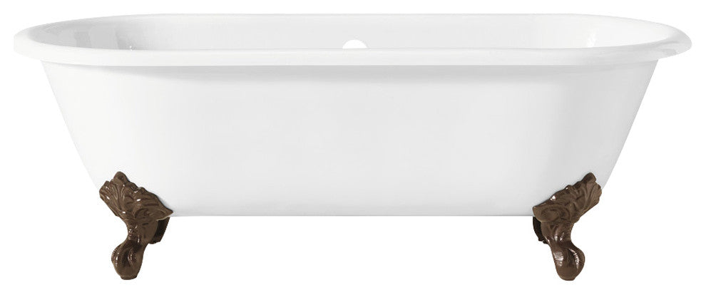 Cheviot Products Regal Cast Iron Bathtub With Continuous Rolled Rim