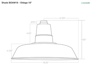 Cocoweb 18" Vintage LED Post Lamp in Black With 8' Post