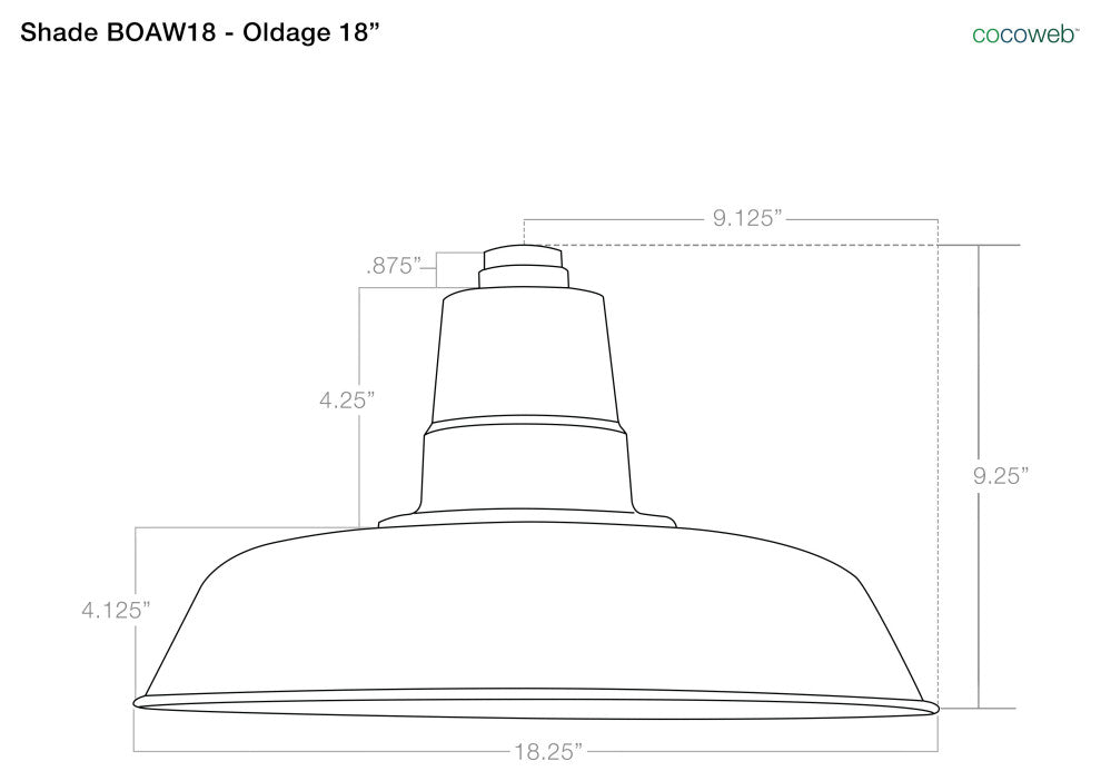 Cocoweb 18" Vintage LED Post Lamp in Black With 8' Post
