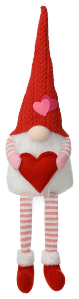28.25'' Fabric Valentine's Gnome Shelf Sitter With Dangling Legs