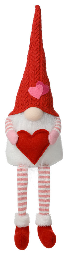 28.25'' Fabric Valentine's Gnome Shelf Sitter With Dangling Legs