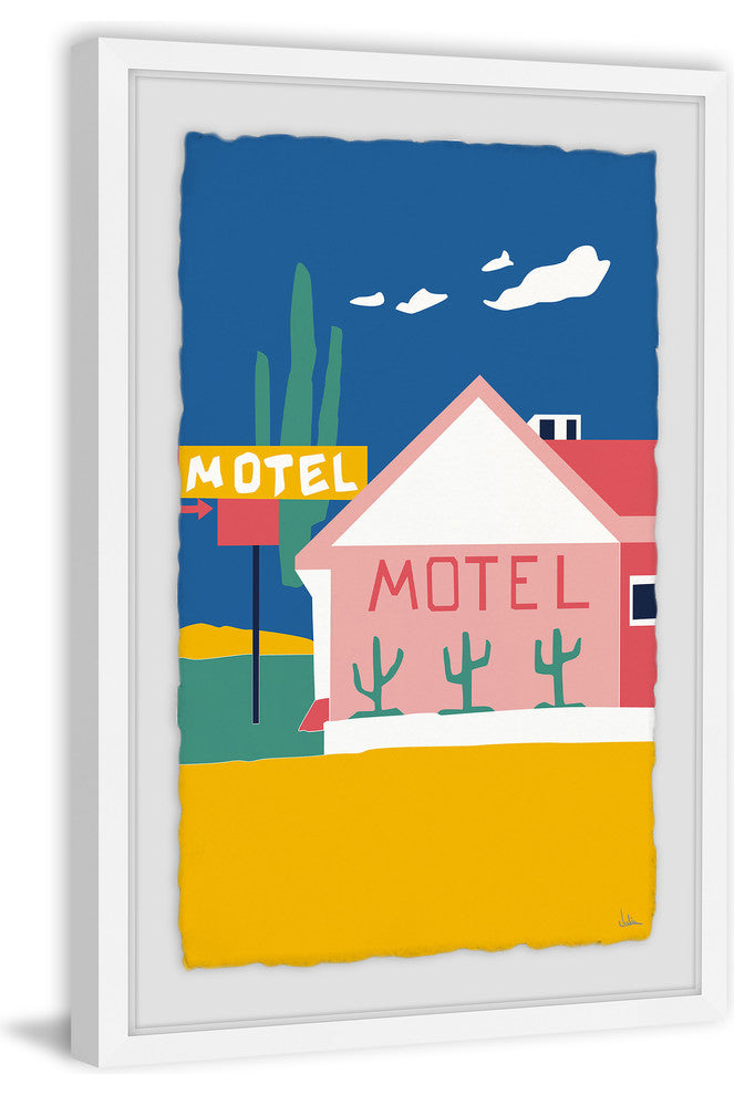 "Motel I" Framed Painting Print, 30"x45"