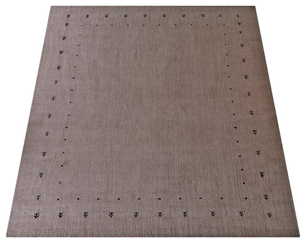 HAND KNOTTED LOOM WOOL ECO-FRIENDLY AREA RUGS - Rectangle, Beige, Contemporary