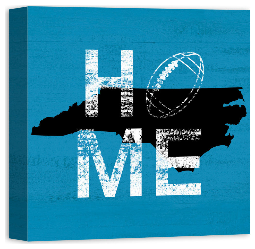 North Carolina Football State Pride 16x16 Canvas Wall Art