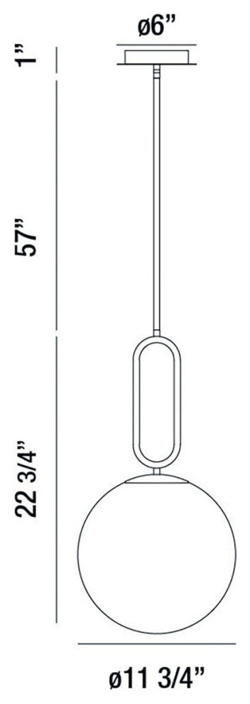 Prospect Pendant 1 Light Large Black