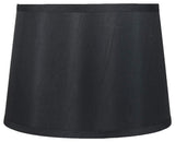 French Drum Lamp Shade, 12x14x10", Black