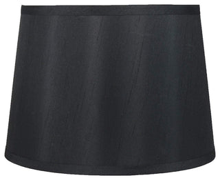 French Drum Lamp Shade, 12x14x10", Black