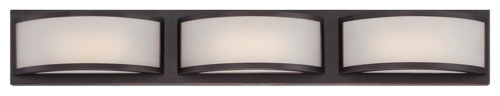 Contemporary Mercer 3 LED Vanity, Georgetown Bronze Finish