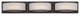 Contemporary Mercer 3 LED Vanity, Georgetown Bronze Finish