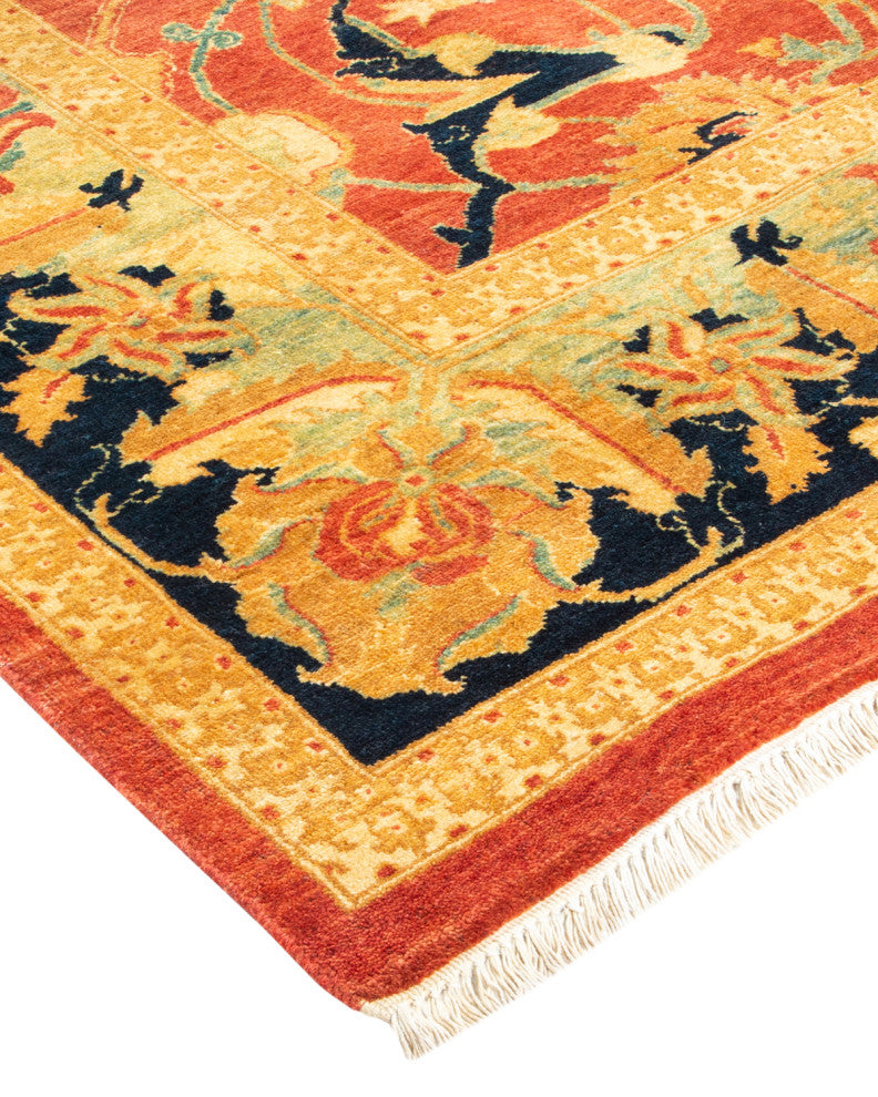 Mogul, One-of-a-Kind Hand-Knotted Area Rug Orange, 6' 1" x 9' 2"