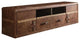 80"x20"x22" Retro Brown Leather Tv Stand
