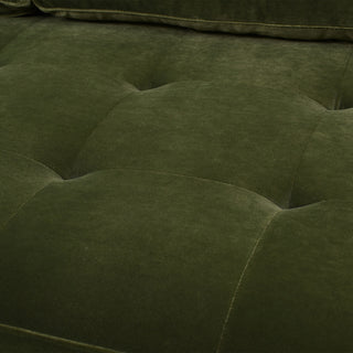 Nicholas 84.5" Mid-Century Modern Sofa, Olive Green Performance Velvet