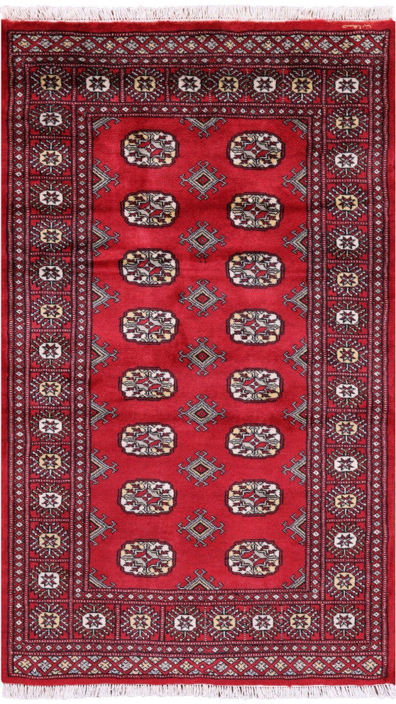 Signed Silky Bokhara Handmade Wool Rug 3' 2" X 5' 4" - Q13803