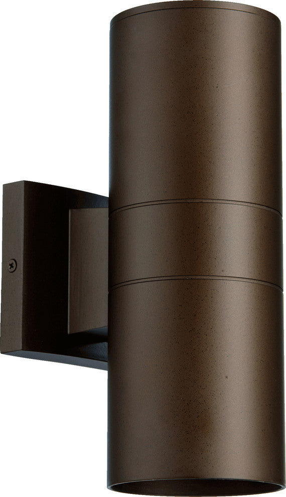 Cylinder 2-Light 4" Lantern Wall Mount, Oiled Bronze